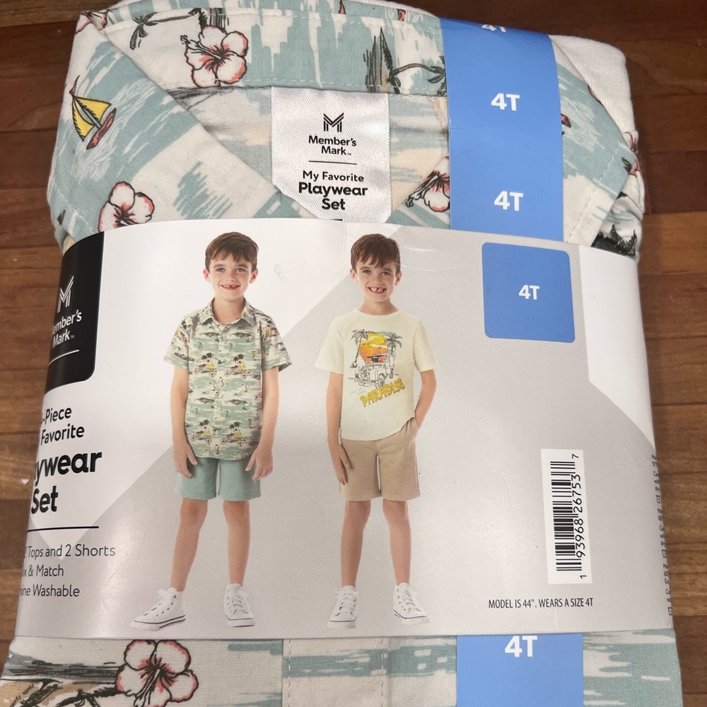 Member's Mark Boy's 4-Piece My Favorite Mix & Match Playwear Set-4T